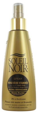 Soleil Noir Huile Sèche Vitaminée Ultra Bronzante Sans Filtre Spray 150 ml