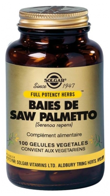Solgar Baies de Saw Palmetto 100 Gélules Végétales