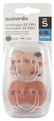 Suavinex 2 Sucettes avec Tétine Symétrique SX Pro 6 à 18 Mois