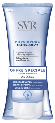 SVR Physiopure Gelée Moussante Soin Nettoyant Pureté Douceur Lot de 2 x 200 ml