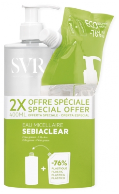 SVR Sebiaclear Eau Micellaire 400 ml + Éco-Recharge 400 ml