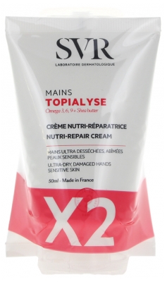 SVR Topialyse Crème Nutri-Réparatrice Mains Lot de 2 x 50 ml