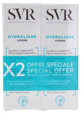 SVR Hydraliane Légère Crème Hydratante Intense Lot 2 x 40 ml