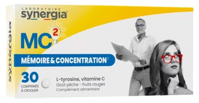 Synergia MC2 Mémoire & concentration 30 Comprimés à Croquer