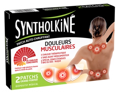 SyntholKiné Patch Chauffant Douleurs Musculaires Bas du Dos 2 Patchs