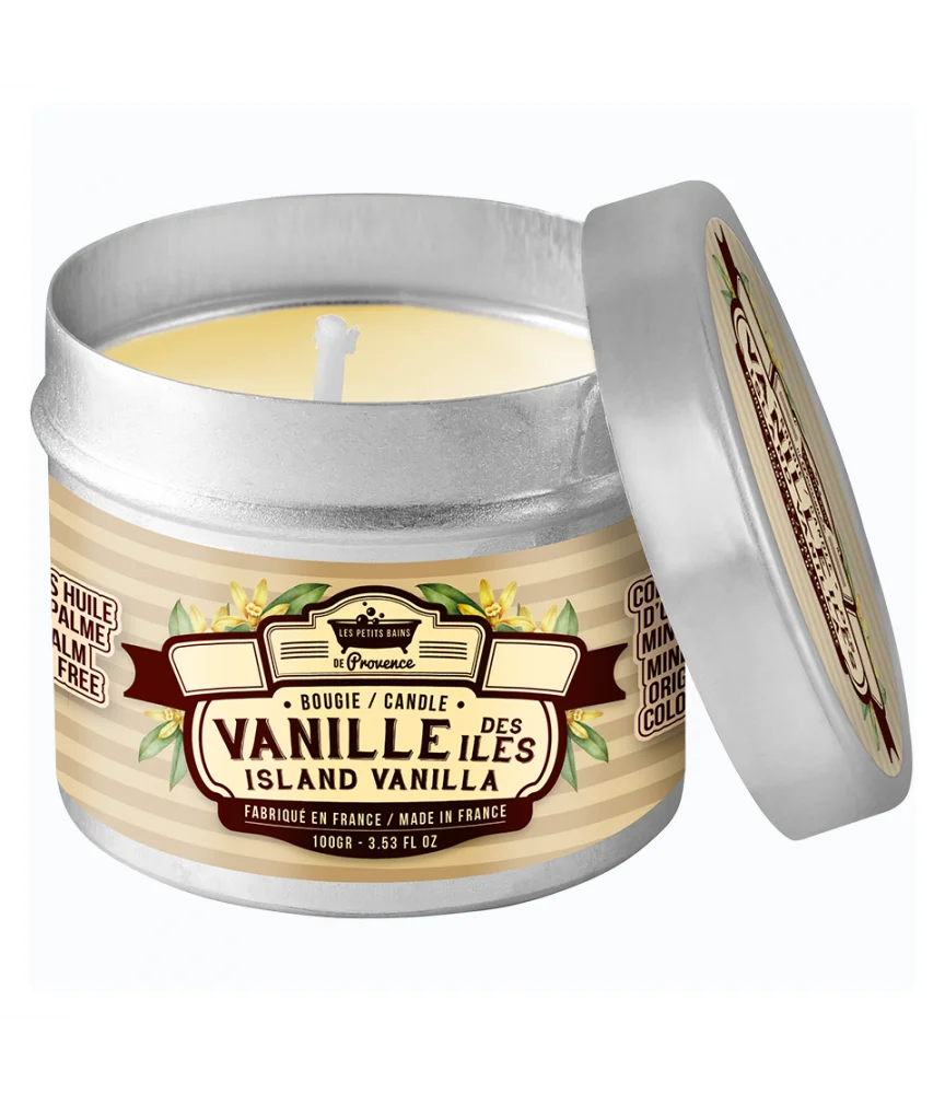 [844FgT00004wcki] Bougie d'Ambiance Vanille des Îles Les Petits Bains de Provence