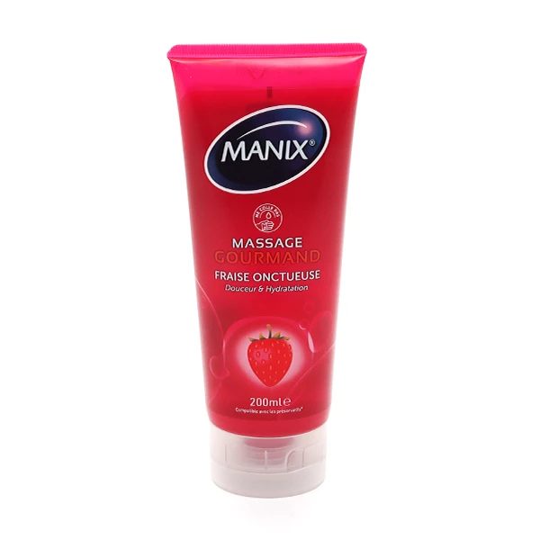 Manix gel massage gourmand Fraise onctueuse