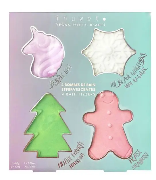 [NgRT011uyRT0006489] Coffret 4 Bombes de Bain Inuwet