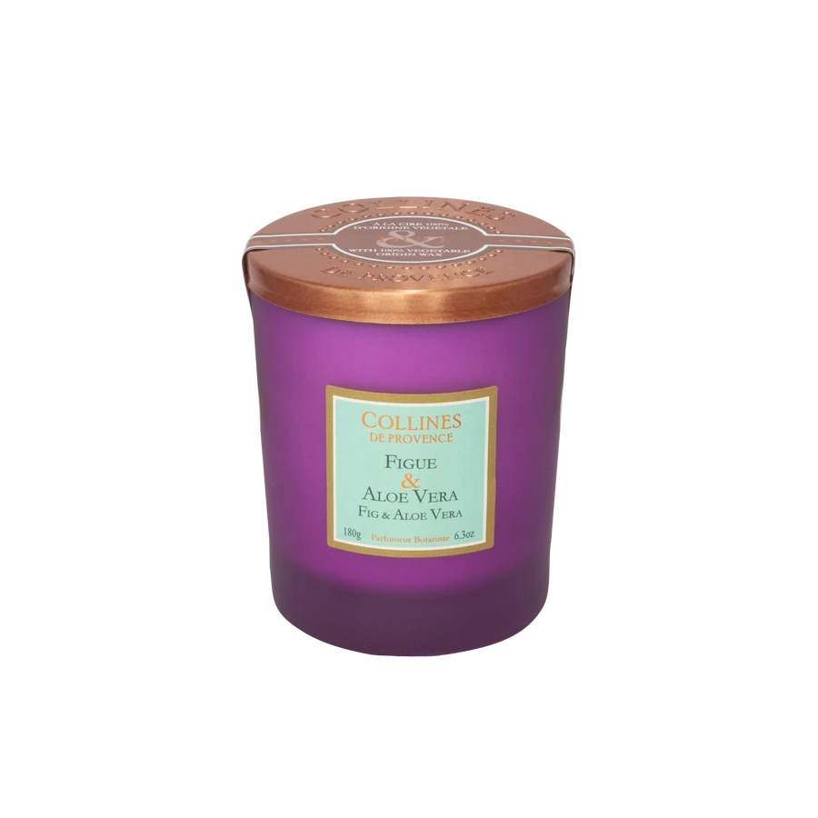 Collines de Provence Bougie Parfumée Figue & Aloe Vera 180g
