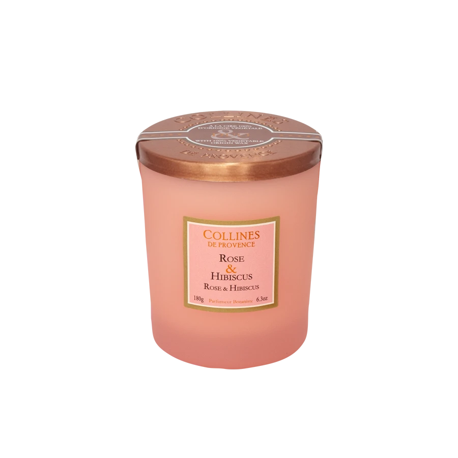 Collines de Provence Bougie Parfumée Rose & Hibiscus 180g