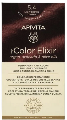 Coloration Permanente 5.4 Cuivre Marron Clair My Color Elixir Apivita