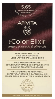 Coloration Permanente 5.65 Acajou Rouge Marron Clair My Color Elixir Apivita