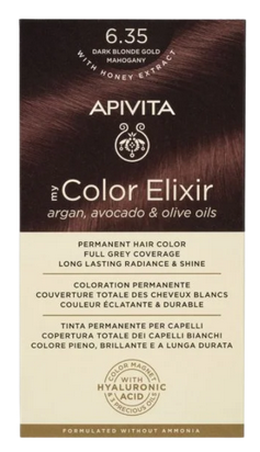Coloration Permanente 6.35 Blond Foncé Doré Acajou My Color Elixir Apivita