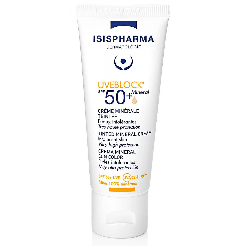 Crème Minérale Teintée SPF50+ Uveblock Isispharma