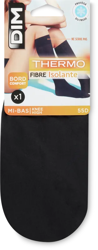 [844FgT00004vrrw] DIM Mi-Bas Thermo Fibre Isolante Noirs 1 Paire