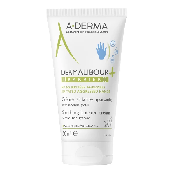 [844FgT00004vs16] Dermalibour+ Barrier Crème Isolante Apaisante Mains 50ml A-Derma