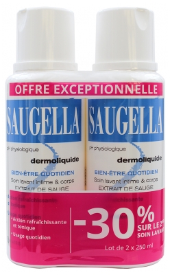 [NgRT011uyRT0007880] Dermoliquide Lot de 2 x 250 ml Saugella
