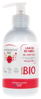 [NgRT011uyRT0001722] Alphanova Kids Lave-Toi Les Mains ! Gel Lavant Doux Fraise Coton Bio 250 ml