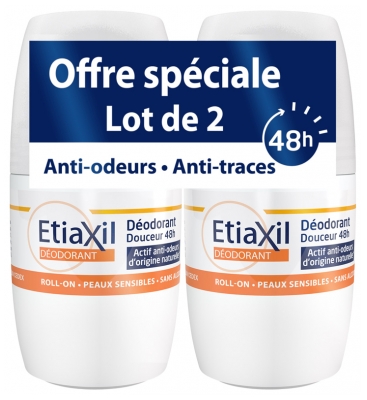 [NgRT011uyRT0008542] Déo Sans Aluminium Lot de 2 Roll-On Etiaxil Cooper