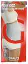 Gibaud Soin Dos Ceinture Chaleur Gris Ruban Rouge Hauteur 25 cm