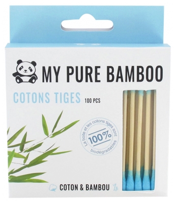 [844FgT8396364] Denti Smile My Pure Bamboo Cotons Tiges Colorés 100 Pièces