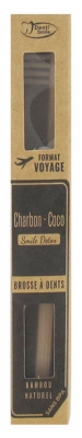 [844FgT8396371] Denti Smile Charbon Coco Brosse à Dents Bambou Naturel Souple Format Voyage