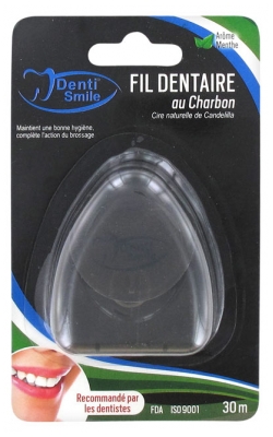 [844FgT8396376] Denti Smile Fil Dentaire au Charbon Arôme Menthe 30 m