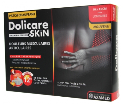 [844FgT8396692] Dolicare Skin Patch Chauffant Lombaires 4 Patchs