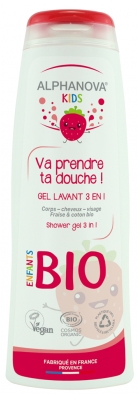 [844FgT8398513] Alphanova Kids Va Prendre Ta Douche ! Gel Lavant 3en1 Fraise & Coton Bio 250 ml