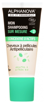 [844FgT8398539] Alphanova DIY Mon Shampoing Sur Mesure Concentré d'Actifs Cheveux à Pellicules Antipelliculaire Bio 20 ml