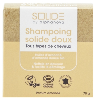 [844FgT8398540] Alphanova Solide Shampoing Solide Doux Parfum Amande Bio 75 g