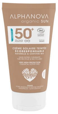 [844FgT8398563] Alphanova Sun Classic Crème Solaire Teintée Dorée SPF50+ Bio 50 g