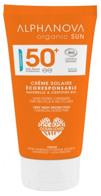[844FgT8398568] Alphanova Sun Crème Solaire Visage Écoresponsable SPF50+ Bio 50 g