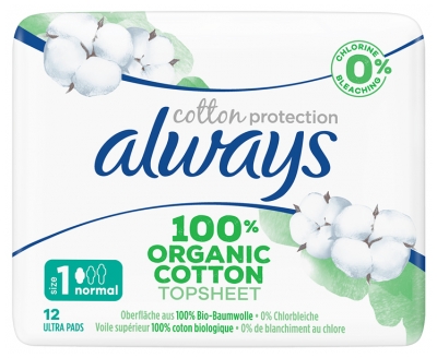 [844FgT8398652] Always Cotton Protection 12 Serviettes Hygiéniques Taille 1
