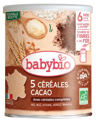 [844FgT8399234] Babybio Céréales Cacao 8 Mois et + Bio 220 g