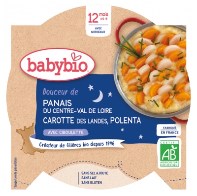 [844FgT8399246] Babybio Bonne Nuit Douceur de Panais Carotte Polenta 12 Mois et + Bio 230 g
