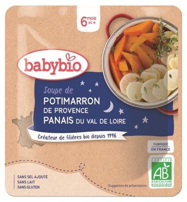 [844FgT8399253] Babybio Soupe de Potimarron et Panais 6 Mois et + Bio 190 g