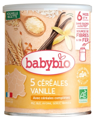 [844FgT8399268] Babybio Céréales Vanille 6 Mois et + Bio 220 g