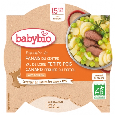 [844FgT8399274] Babybio Panais Petits Pois Canard 15 Mois et + Bio 260 g