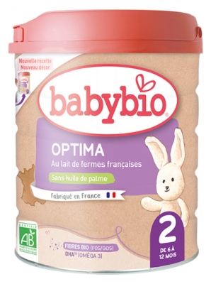 [844FgT8399275] Babybio Optima 2 au Lait de Fermes Françaises de 6 à 12 Mois Bio 800 g