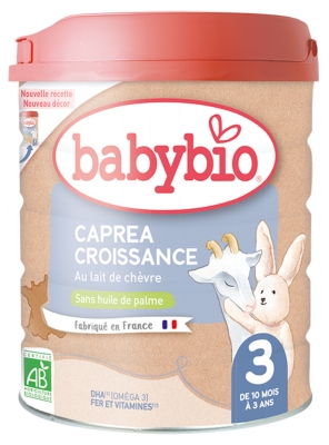[844FgT8399277] Babybio Caprea Croissance 3 au Lait de Chèvre de 10 Mois à 3 Ans Bio 800 g
