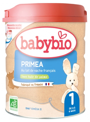 [844FgT8399300] Babybio Primea 1 au Lait de Vache Français de 0 à 6 Mois Bio 800 g