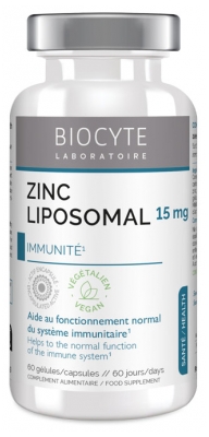 [844FgT8401588] Biocyte Longevity Zn Zinc Liposomal 60 Gélules