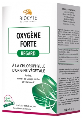 [844FgT8401619] Biocyte Oxygène Forte Regard 15 Sticks