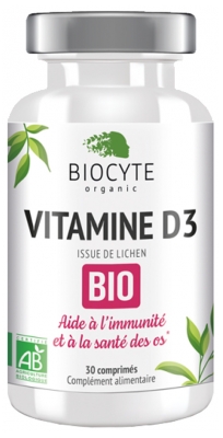 [844FgT8401624] Biocyte Vitamine D3 Bio 30 Comprimés