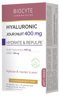 [844FgT8401647] Biocyte Hyaluronic Jour/Nuit 400 mg Anti-Âge 24H 60 Gélules