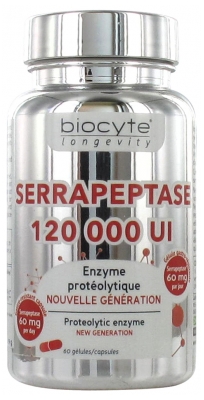 [844FgT8401653] Biocyte Longevity Serrapeptase 120000 UI 60 Gélules