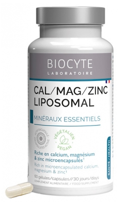 [844FgT8401657] Biocyte Longevity Cal/Mag/Zinc Liposomal 60 Gélules