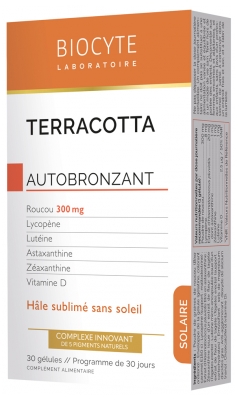 [844FgT8401659] Biocyte Terracotta Cocktail Autobronzant 30 Gélules