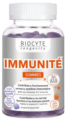 [844FgT8401666] Biocyte Longevity Immunité 60 Gummies